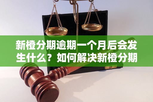 新橙分期逾期一个月后会发生什么？如何解决新橙分期逾期问题？