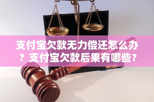 支付宝欠款无力偿还怎么办？支付宝欠款后果有哪些？