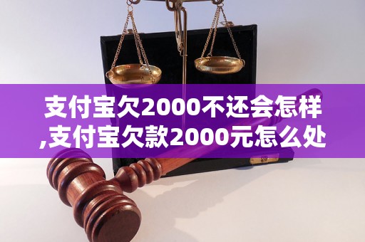 支付宝欠2000不还会怎样,支付宝欠款2000元怎么处理