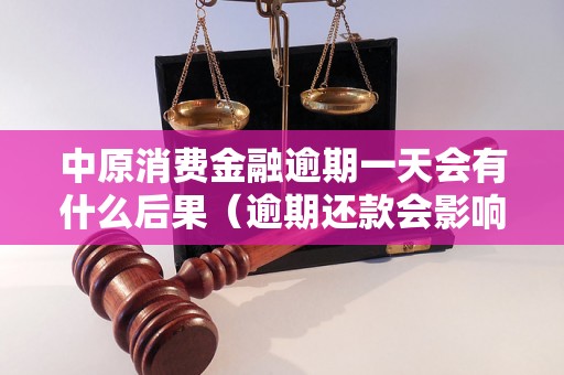 中原消费金融逾期一天会有什么后果（逾期还款会影响信用记录吗）