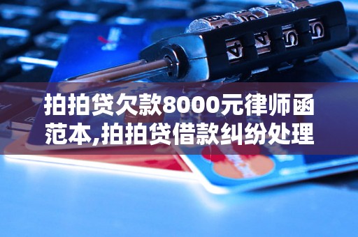 拍拍贷欠款8000元律师函范本,拍拍贷借款纠纷处理流程