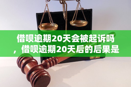 借呗逾期20天会被起诉吗，借呗逾期20天后的后果是什么