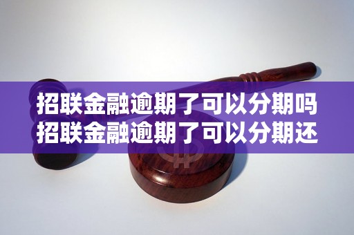 招联金融逾期了可以分期吗招联金融逾期了可以分期还款吗