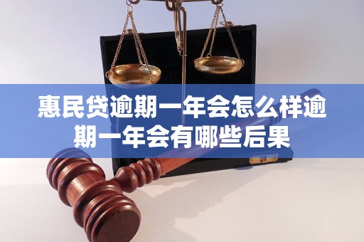 惠民贷逾期一年会怎么样逾期一年会有哪些后果