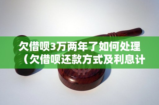 欠借呗3万两年了如何处理（欠借呗还款方式及利息计算）