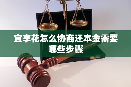 宜享花怎么协商还本金需要哪些步骤