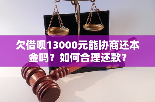 欠借呗13000元能协商还本金吗？如何合理还款？