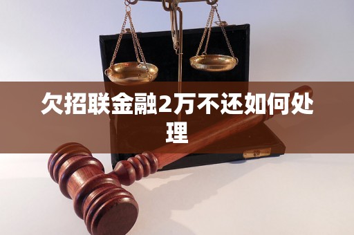 欠招联金融2万不还如何处理