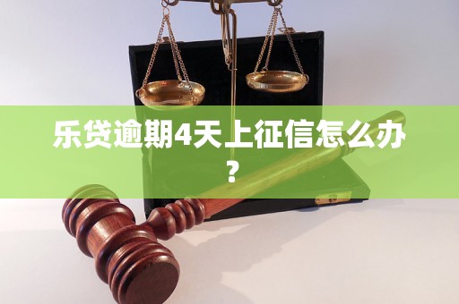 乐贷逾期4天上征信怎么办？