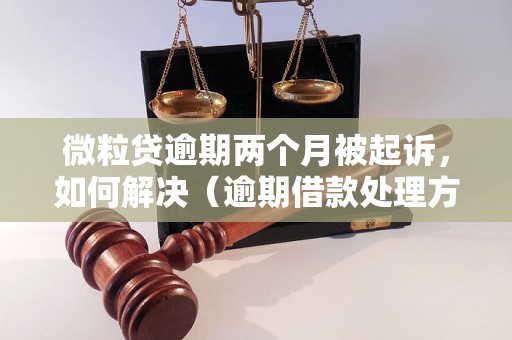 微粒贷逾期两个月被起诉，如何解决（逾期借款处理方法）