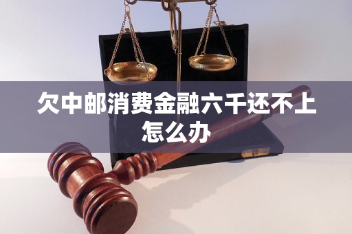 欠中邮消费金融六千还不上怎么办