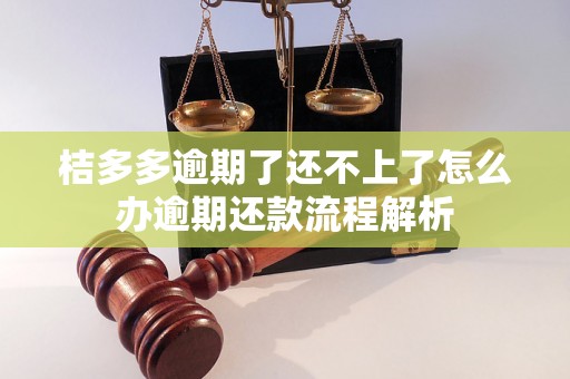 桔多多逾期了还不上了怎么办逾期还款流程解析