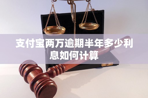 支付宝两万逾期半年多少利息如何计算