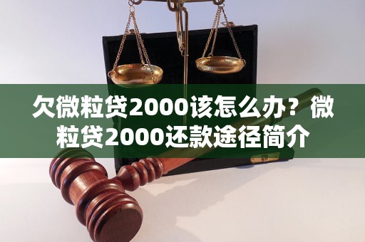 欠微粒贷2000该怎么办？微粒贷2000还款途径简介