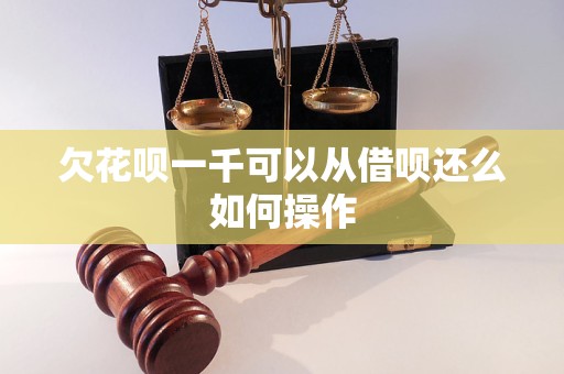 欠花呗一千可以从借呗还么如何操作