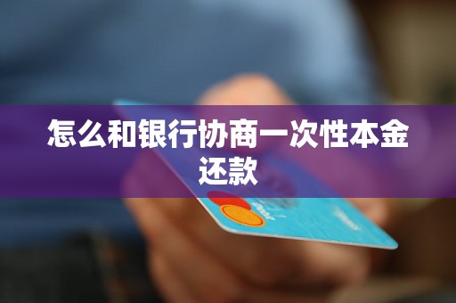 怎么和银行协商一次性本金还款