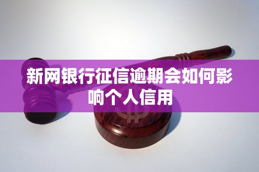 新网银行征信逾期会如何影响个人信用