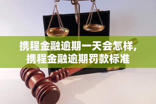 携程金融逾期一天会怎样,携程金融逾期罚款标准