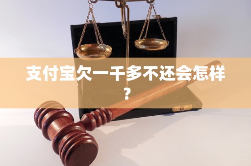 支付宝欠一千多不还会怎样？