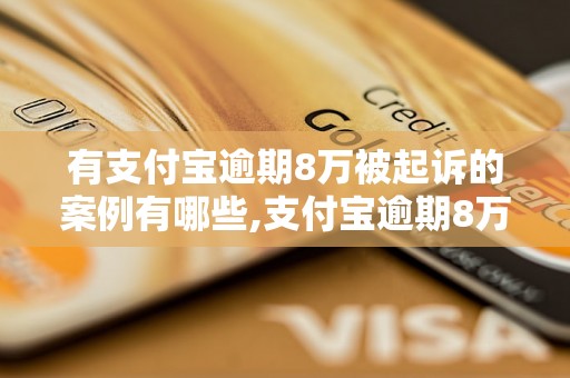 有支付宝逾期8万被起诉的案例有哪些,支付宝逾期8万被起诉后的处理方法