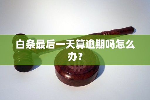 白条最后一天算逾期吗怎么办？