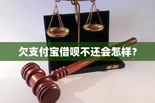 欠支付宝借呗不还会怎样？