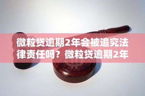 微粒贷逾期2年会被追究法律责任吗？微粒贷逾期2年后果严重吗？