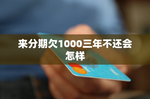 来分期欠1000三年不还会怎样