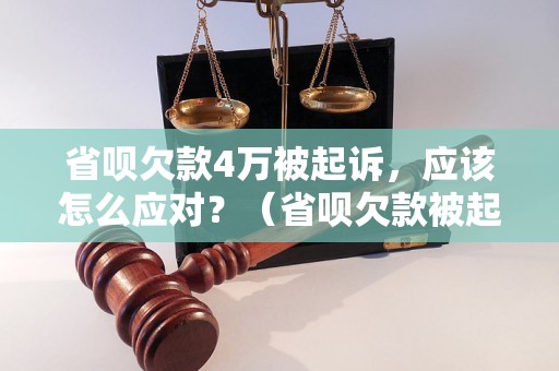 省呗欠款4万被起诉，应该怎么应对？（省呗欠款被起诉后的处理方法）