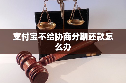 支付宝不给协商分期还款怎么办