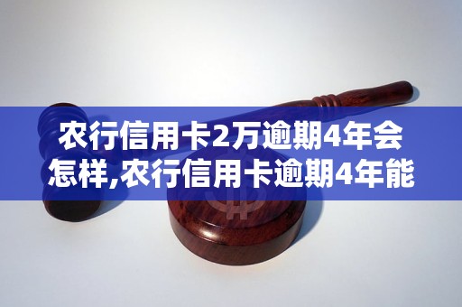 农行信用卡2万逾期4年会怎样,农行信用卡逾期4年能不能还款