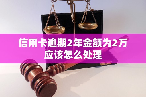 信用卡逾期2年金额为2万应该怎么处理