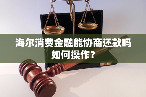 海尔消费金融能协商还款吗如何操作？