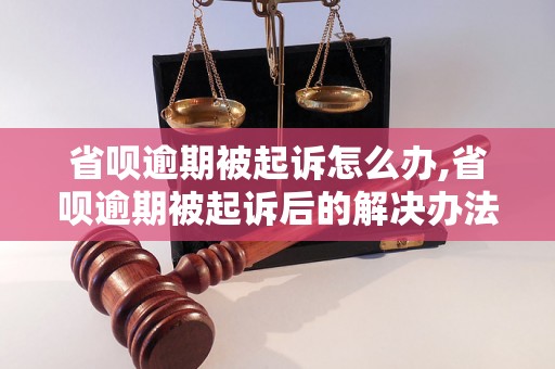 省呗逾期被起诉怎么办,省呗逾期被起诉后的解决办法