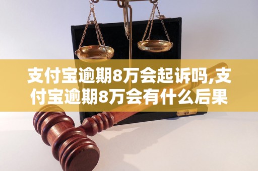 支付宝逾期8万会起诉吗,支付宝逾期8万会有什么后果