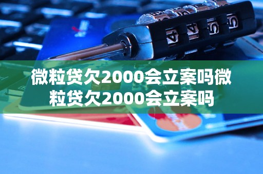 微粒贷欠2000会立案吗微粒贷欠2000会立案吗