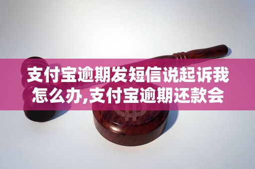 支付宝逾期发短信说起诉我怎么办,支付宝逾期还款会被起诉吗