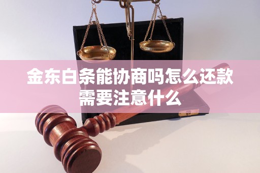 金东白条能协商吗怎么还款需要注意什么