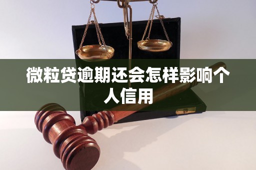 微粒贷逾期还会怎样影响个人信用