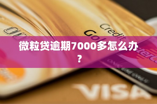 微粒贷逾期7000多怎么办？