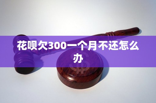 花呗欠300一个月不还怎么办