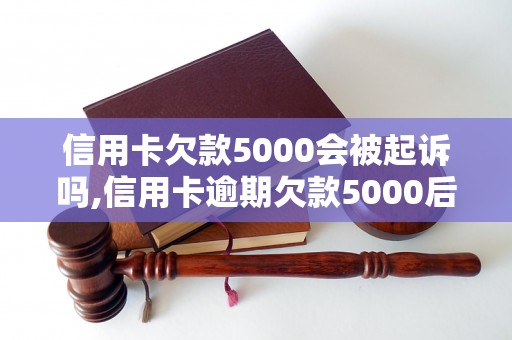 信用卡欠款5000会被起诉吗,信用卡逾期欠款5000后果如何