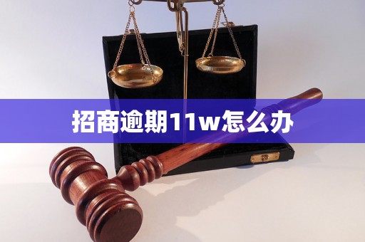 招商逾期11w怎么办