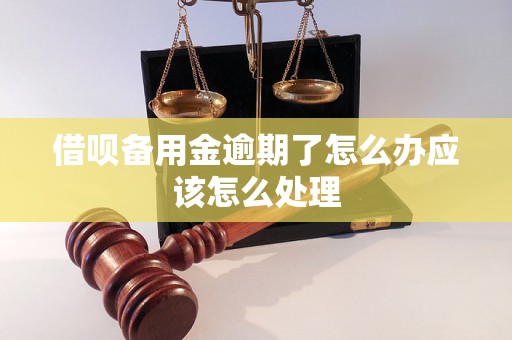 借呗备用金逾期了怎么办应该怎么处理