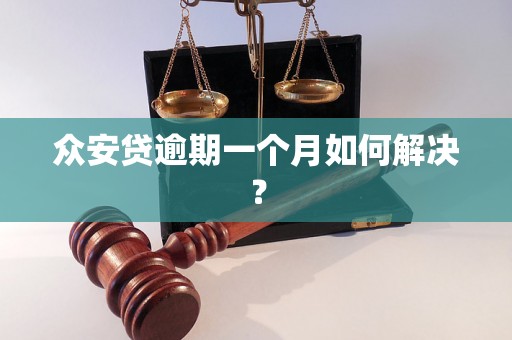 众安贷逾期一个月如何解决？