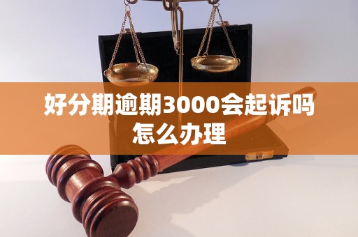 好分期逾期3000会起诉吗怎么办理