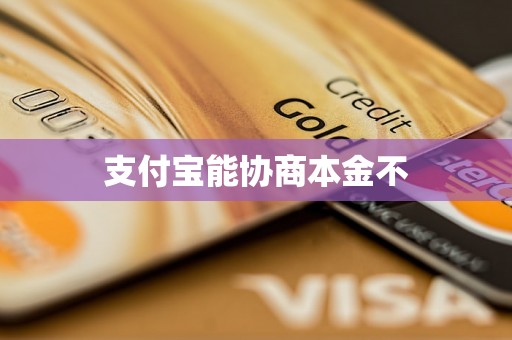 支付宝能协商本金不