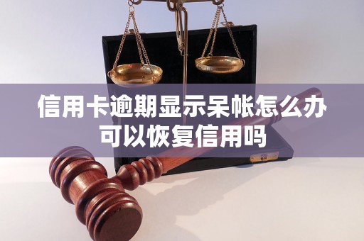 信用卡逾期显示呆帐怎么办可以恢复信用吗