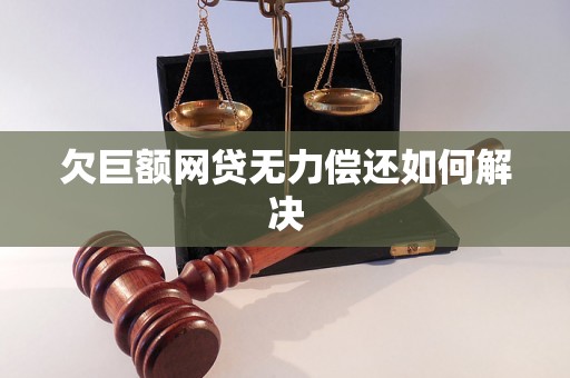 欠巨额网贷无力偿还如何解决