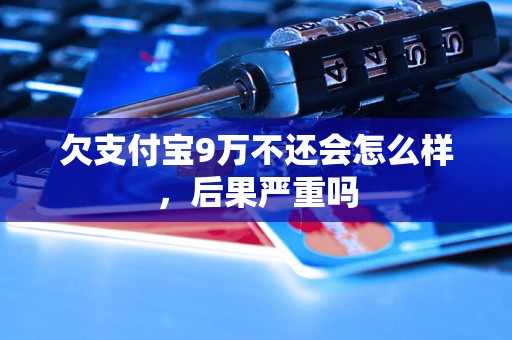 欠支付宝9万不还会怎么样，后果严重吗